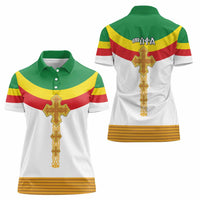 Ethiopia Meskel Women Polo Shirt Ethiopian Cross - Wonder Print Shop
