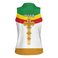 Ethiopia Meskel Women Sleeveless Polo Shirt Ethiopian Cross - Wonder Print Shop