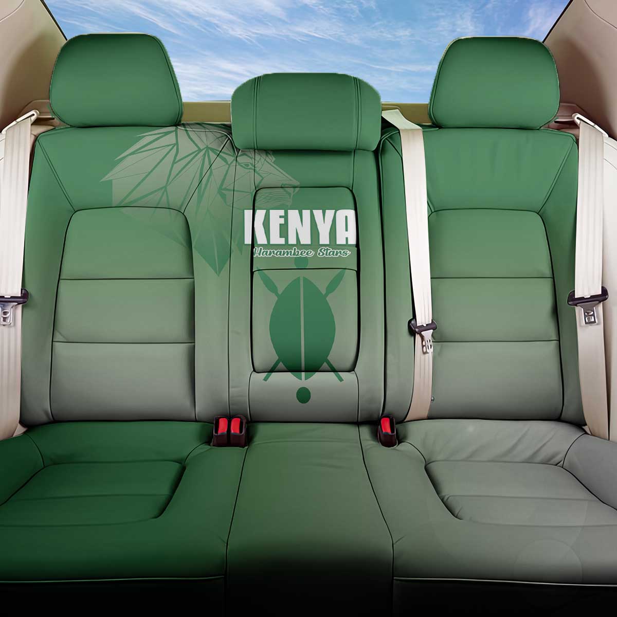 Kenya Football Back Car Seat Cover Go Champions Harambee Stars - Wonder Print Shop