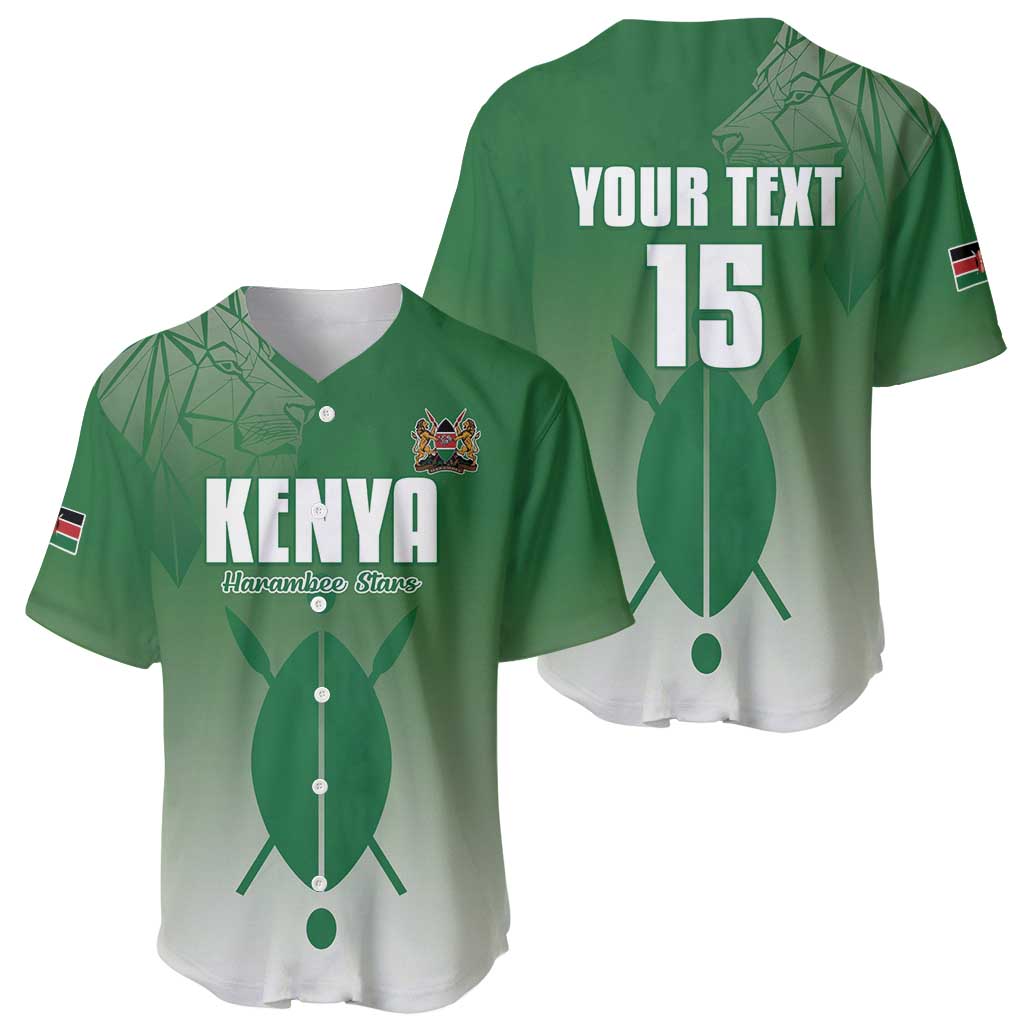 Custom Kenya Football Baseball Jersey Go Champions Harambee Stars - Wonder Print Shop
