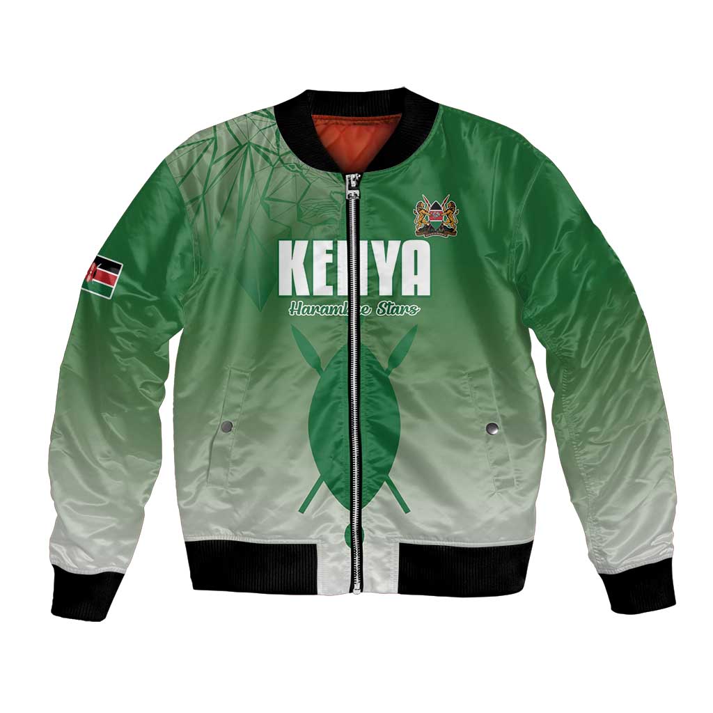 Custom Kenya Football Bomber Jacket Go Champions Harambee Stars - Wonder Print Shop