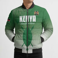 Custom Kenya Football Bomber Puffer Jacket Go Champions Harambee Stars - Wonder Print Shop