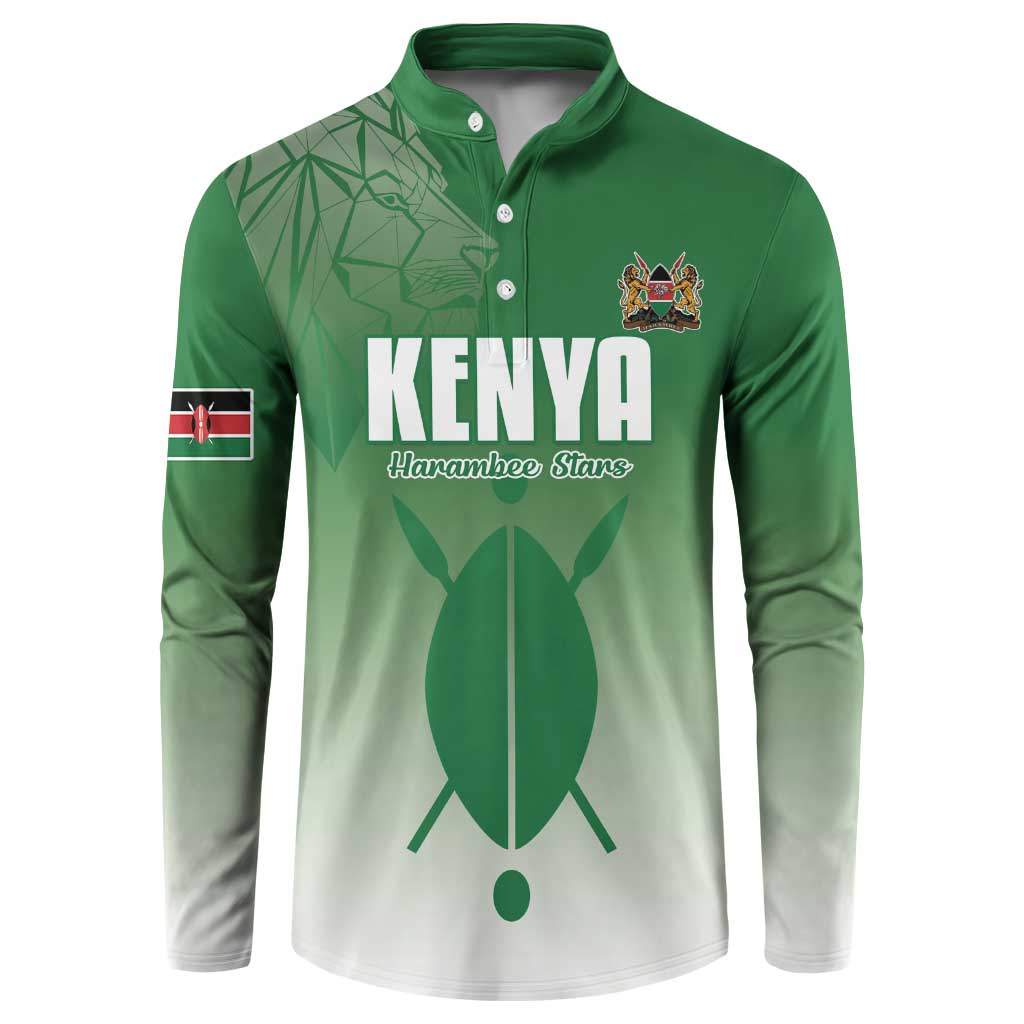 Custom Kenya Football Button Sweatshirt Go Champions Harambee Stars - Wonder Print Shop
