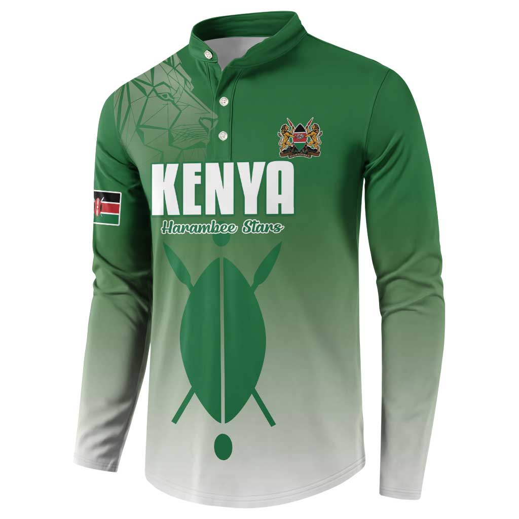 Custom Kenya Football Button Sweatshirt Go Champions Harambee Stars - Wonder Print Shop