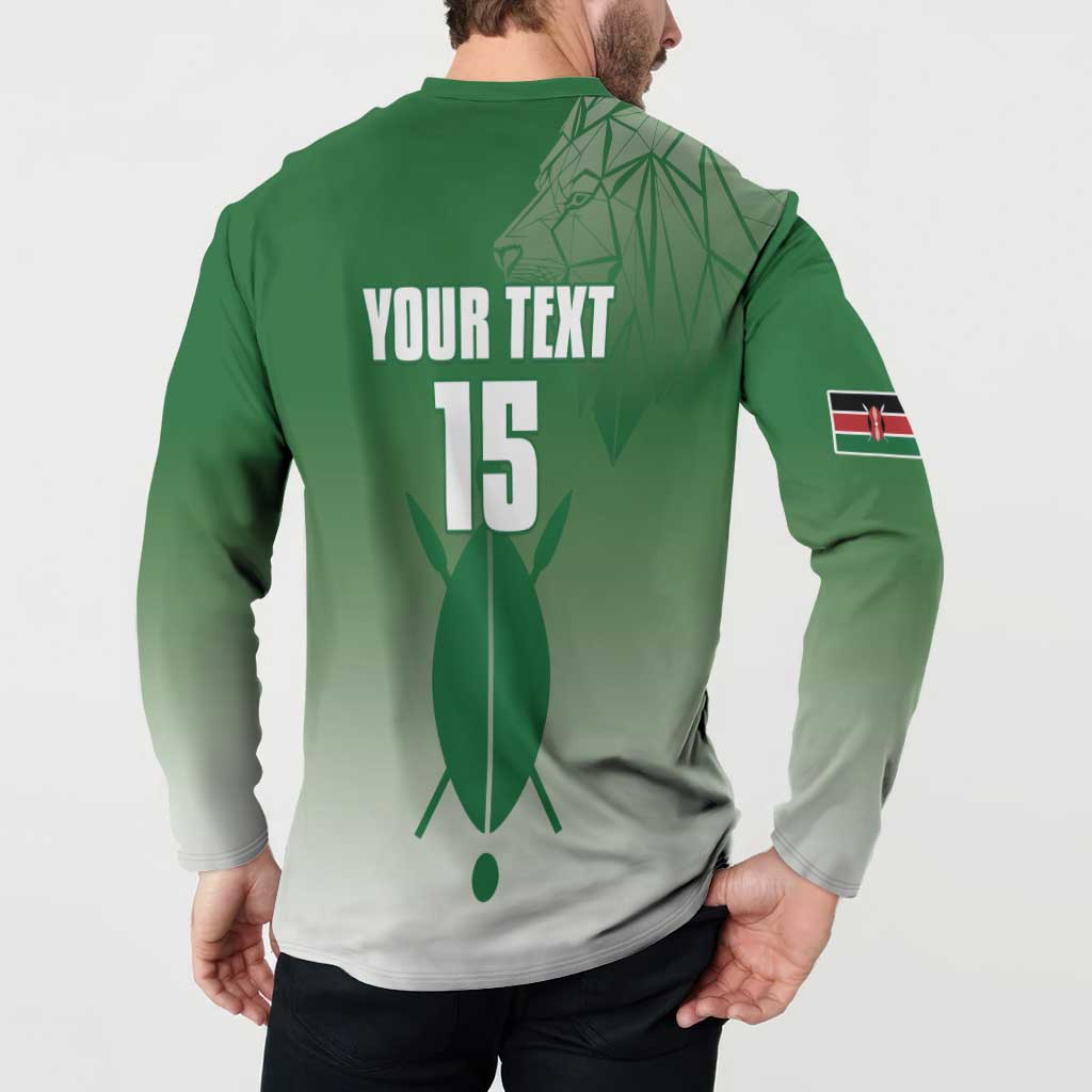 Custom Kenya Football Button Sweatshirt Go Champions Harambee Stars - Wonder Print Shop