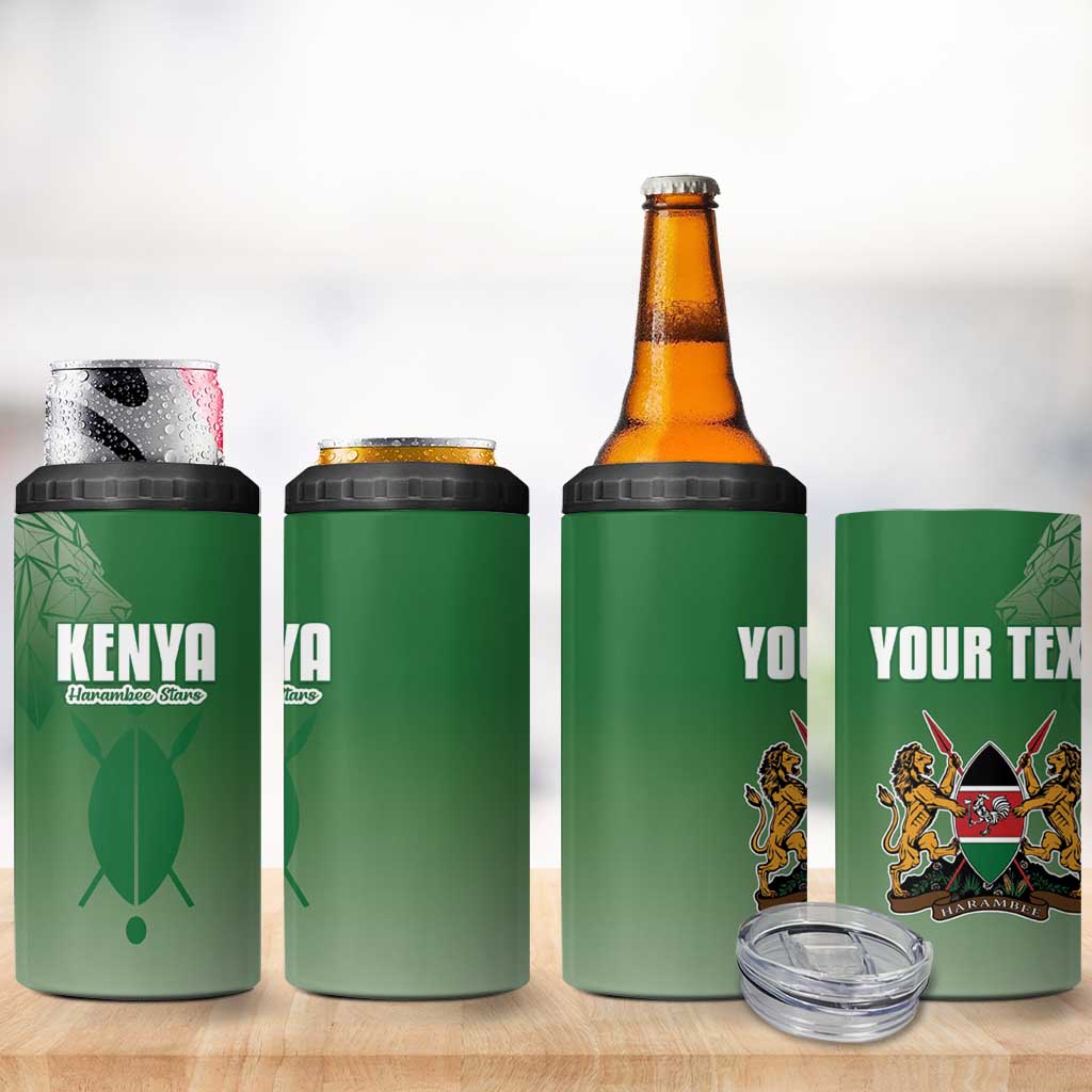 Custom Kenya Football 4 in 1 Can Cooler Tumbler Go Champions Harambee Stars - Wonder Print Shop