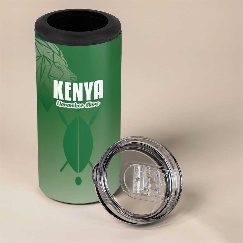 Custom Kenya Football 4 in 1 Can Cooler Tumbler Go Champions Harambee Stars - Wonder Print Shop