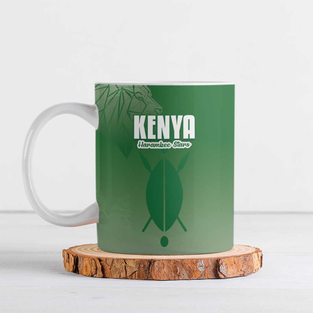 Custom Kenya Football Ceramic Mug Go Champions Harambee Stars - Wonder Print Shop