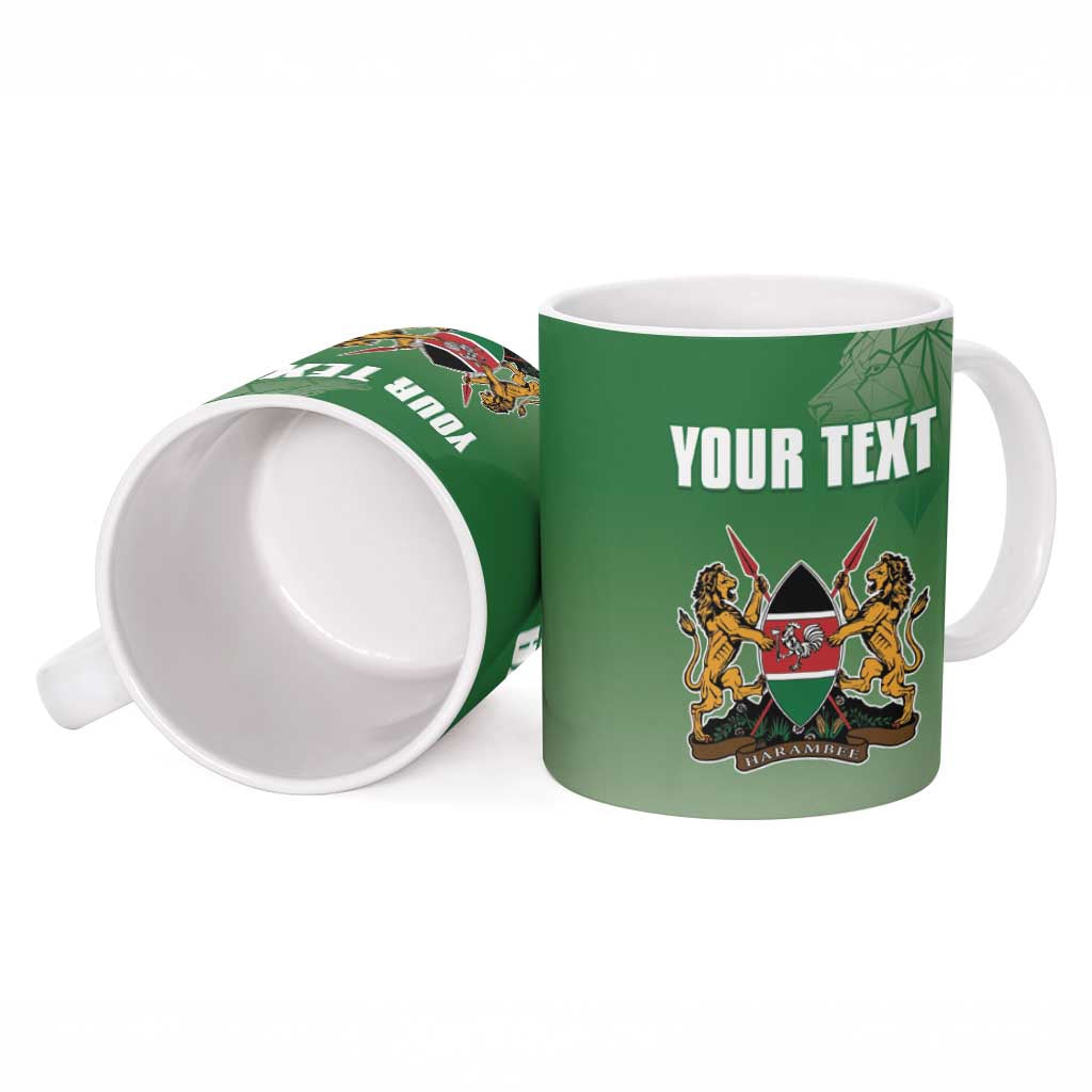 Custom Kenya Football Ceramic Mug Go Champions Harambee Stars - Wonder Print Shop