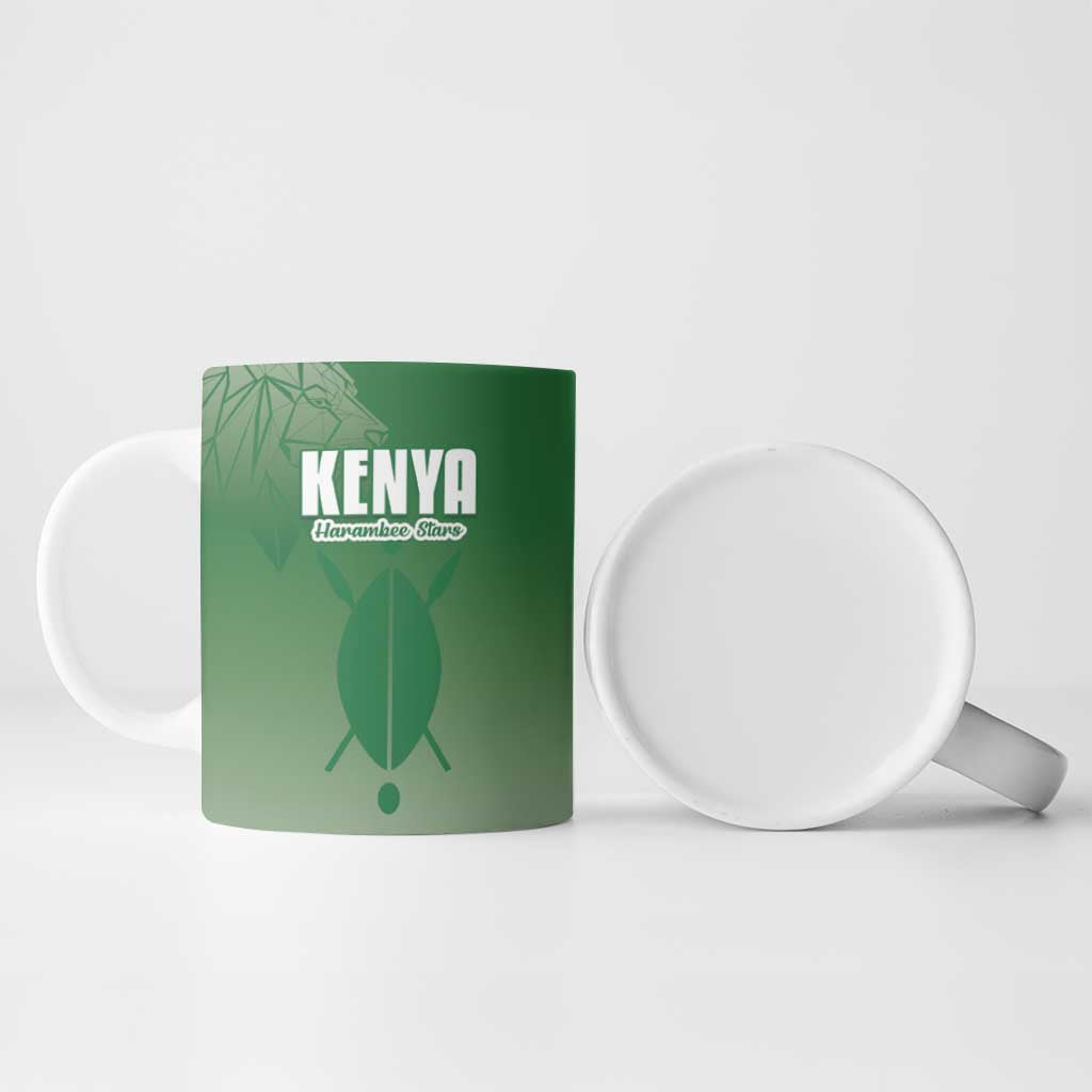 Custom Kenya Football Ceramic Mug Go Champions Harambee Stars - Wonder Print Shop