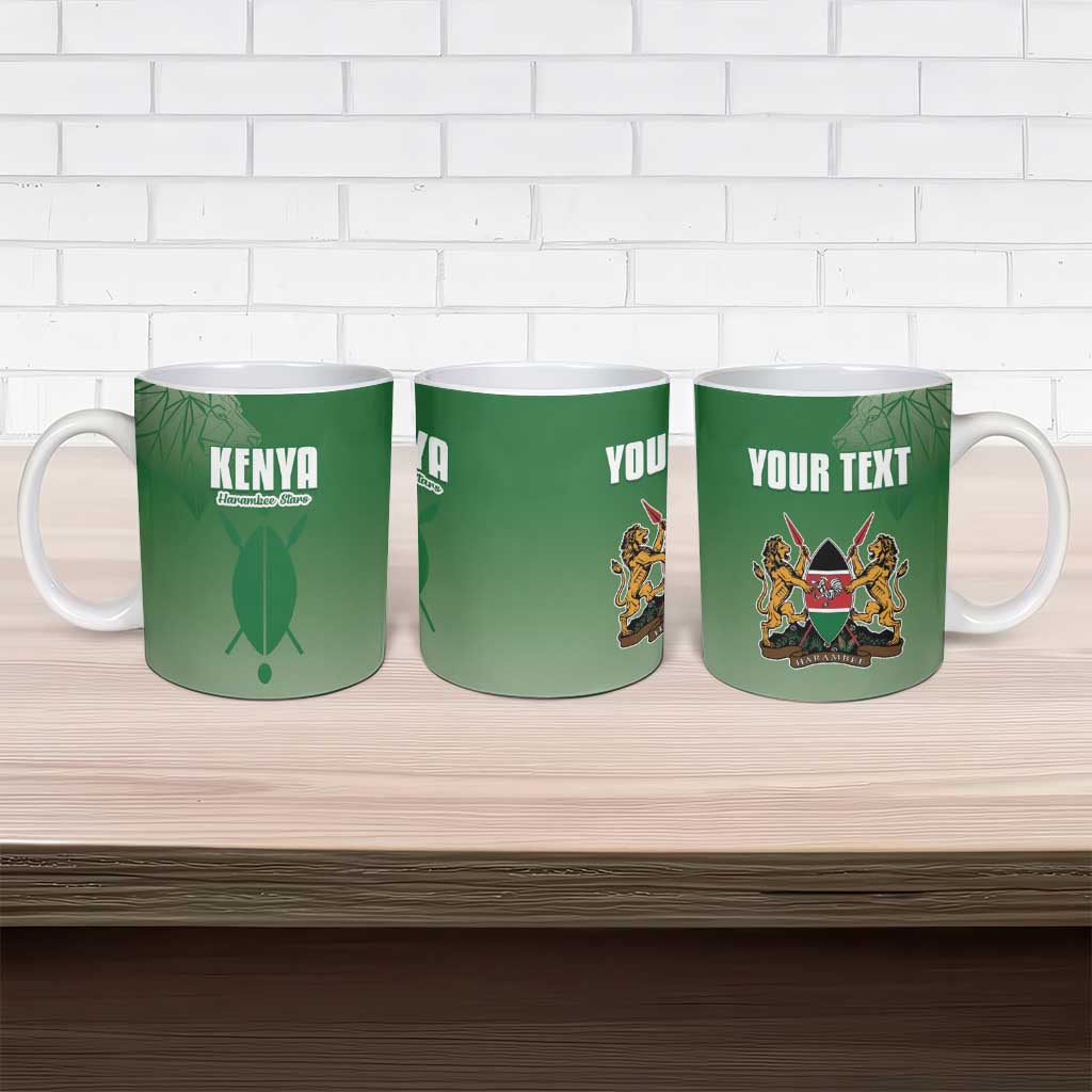 Custom Kenya Football Ceramic Mug Go Champions Harambee Stars - Wonder Print Shop