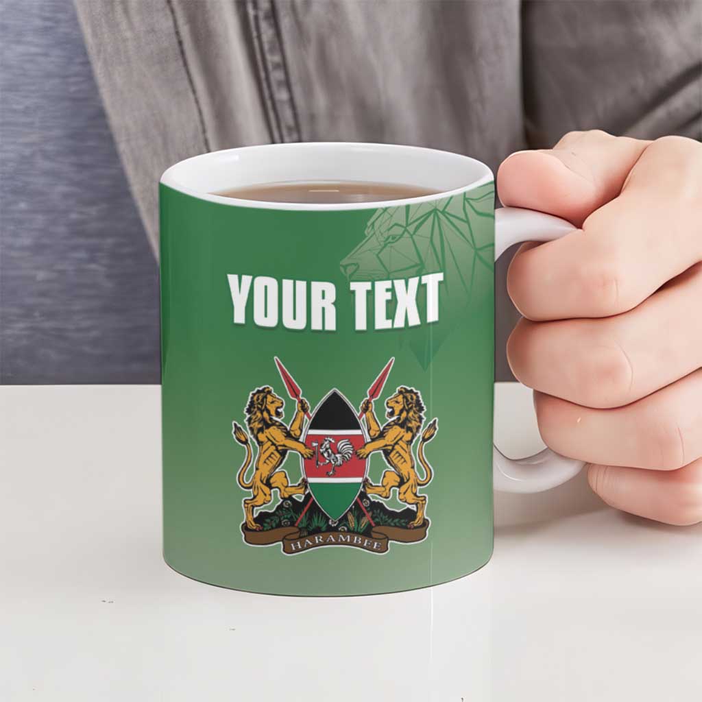 Custom Kenya Football Ceramic Mug Go Champions Harambee Stars - Wonder Print Shop