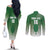 Custom Kenya Football Couples Matching Off The Shoulder Long Sleeve Dress and Long Sleeve Button Shirt Go Champions Harambee Stars - Wonder Print Shop