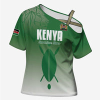Custom Kenya Football Cross Shoulder Shirt Go Champions Harambee Stars - Wonder Print Shop