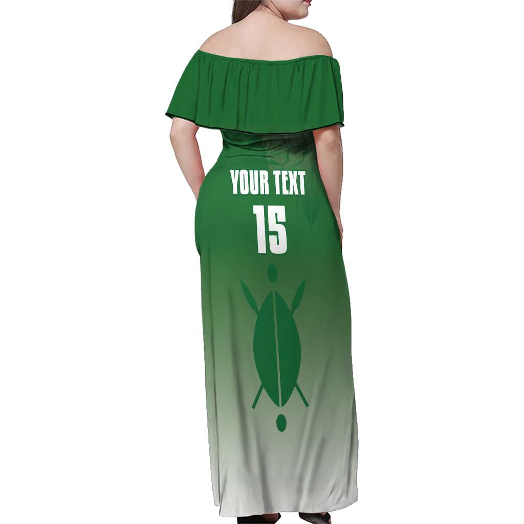 Custom Kenya Football Family Matching Off Shoulder Maxi Dress and Hawaiian Shirt Go Champions Harambee Stars - Wonder Print Shop