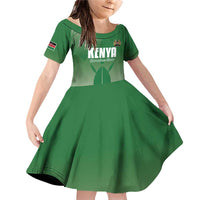 Custom Kenya Football Family Matching Off Shoulder Short Dress and Hawaiian Shirt Go Champions Harambee Stars - Wonder Print Shop