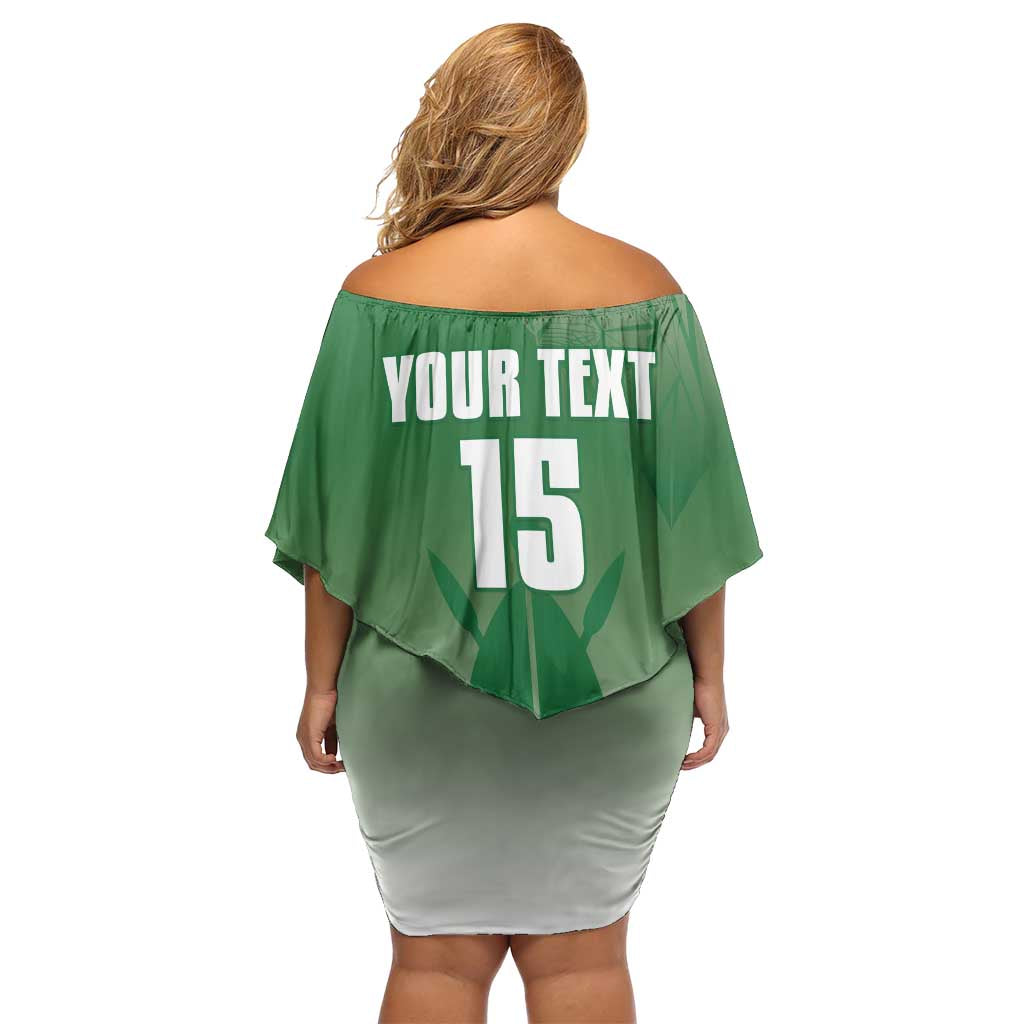 Custom Kenya Football Family Matching Off Shoulder Short Dress and Hawaiian Shirt Go Champions Harambee Stars - Wonder Print Shop