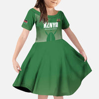 Custom Kenya Football Family Matching Short Sleeve Bodycon Dress and Hawaiian Shirt Go Champions Harambee Stars - Wonder Print Shop