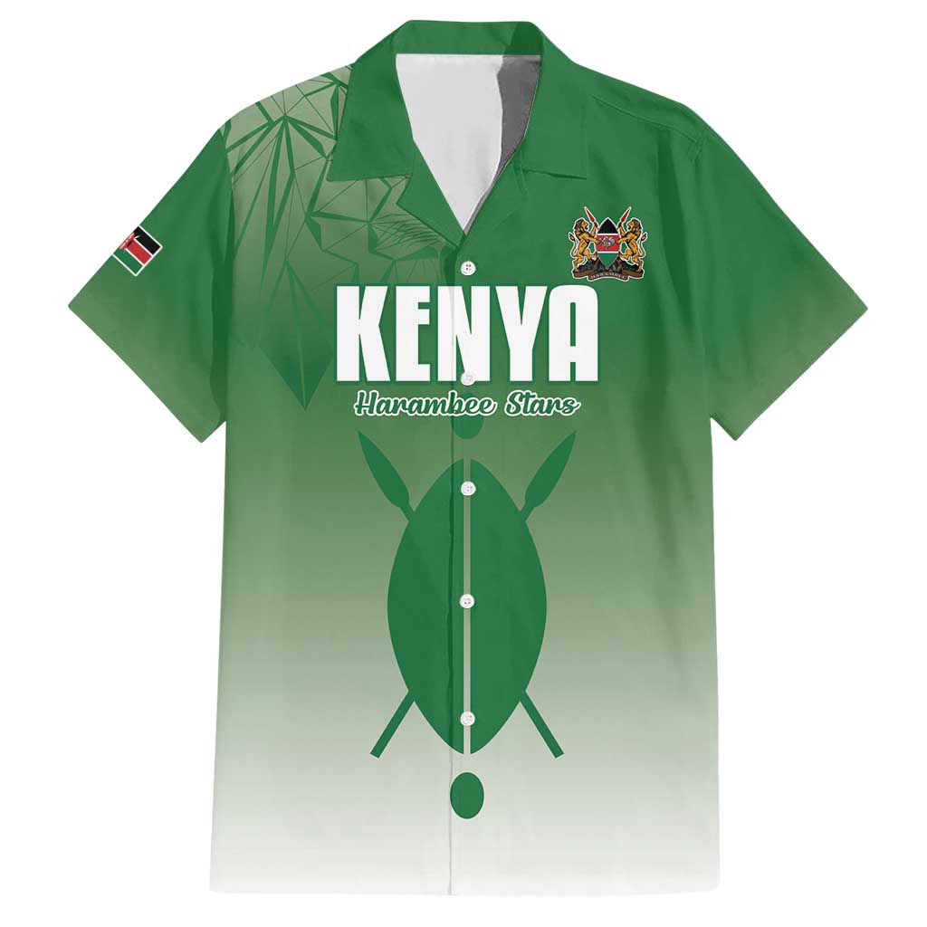 Custom Kenya Football Family Matching Short Sleeve Bodycon Dress and Hawaiian Shirt Go Champions Harambee Stars - Wonder Print Shop