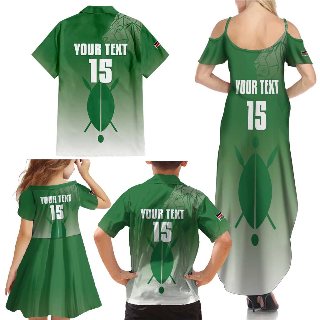 Custom Kenya Football Family Matching Summer Maxi Dress and Hawaiian Shirt Go Champions Harambee Stars - Wonder Print Shop