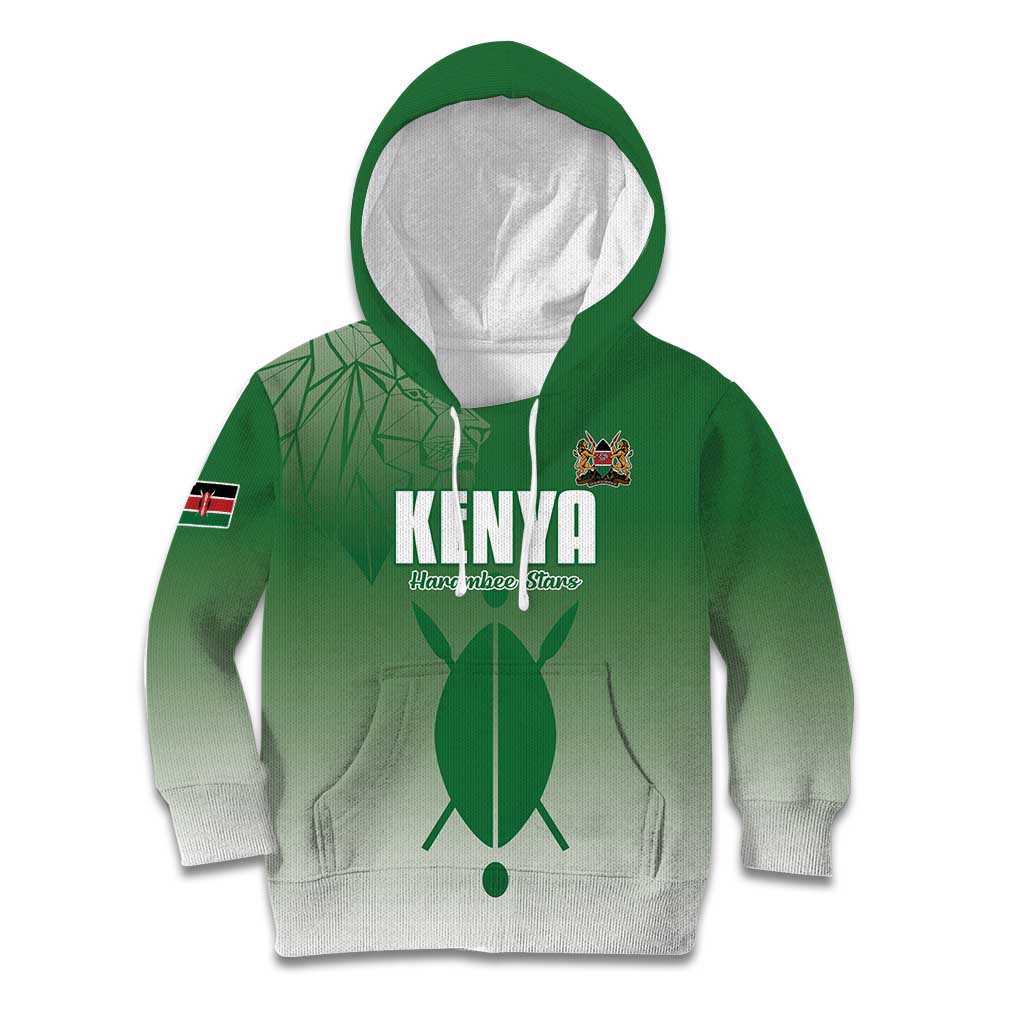 Custom Kenya Football Kid Hoodie Go Champions Harambee Stars - Wonder Print Shop