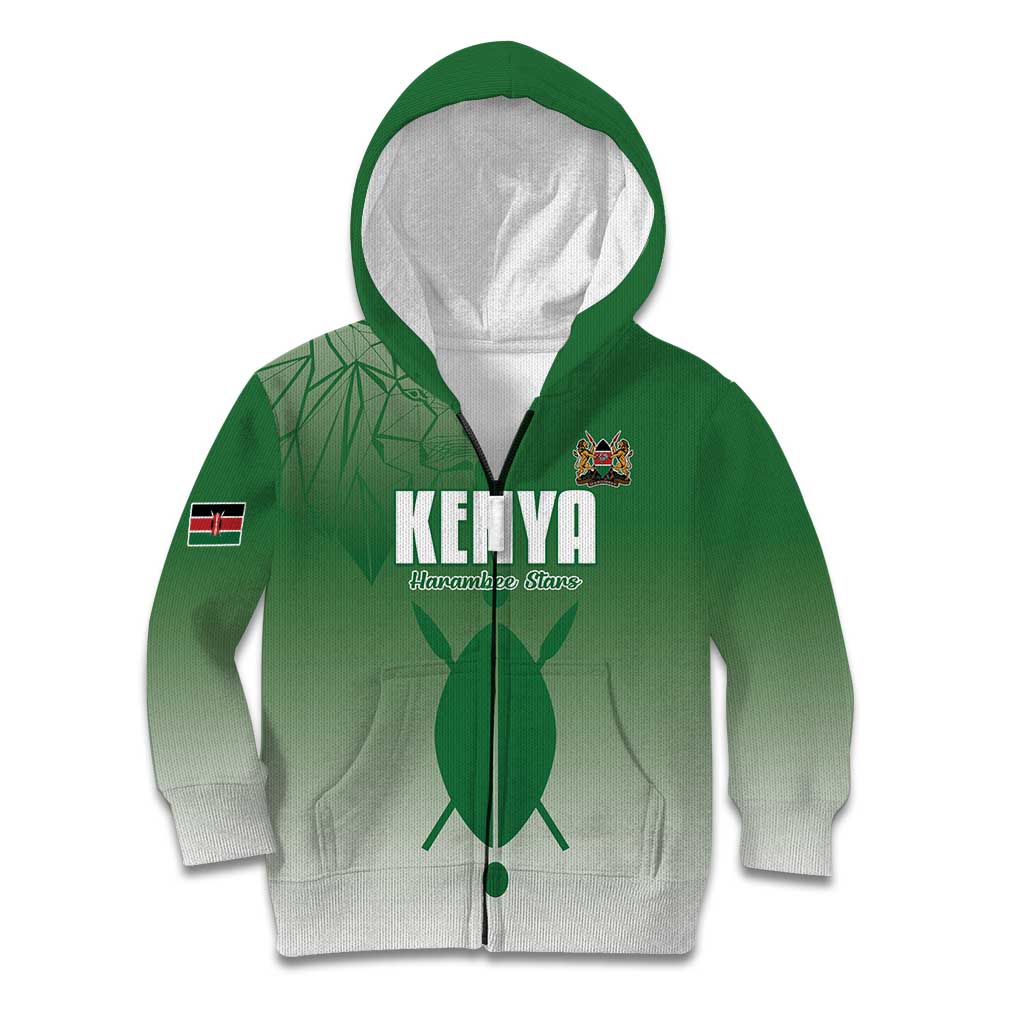 Custom Kenya Football Kid Hoodie Go Champions Harambee Stars - Wonder Print Shop