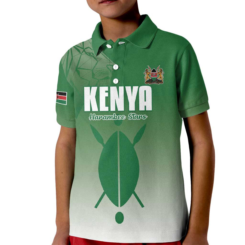 Custom Kenya Football Kid Polo Shirt Go Champions Harambee Stars - Wonder Print Shop