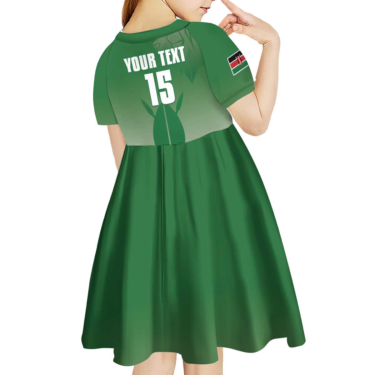 Custom Kenya Football Kid Short Sleeve Dress Go Champions Harambee Stars - Wonder Print Shop