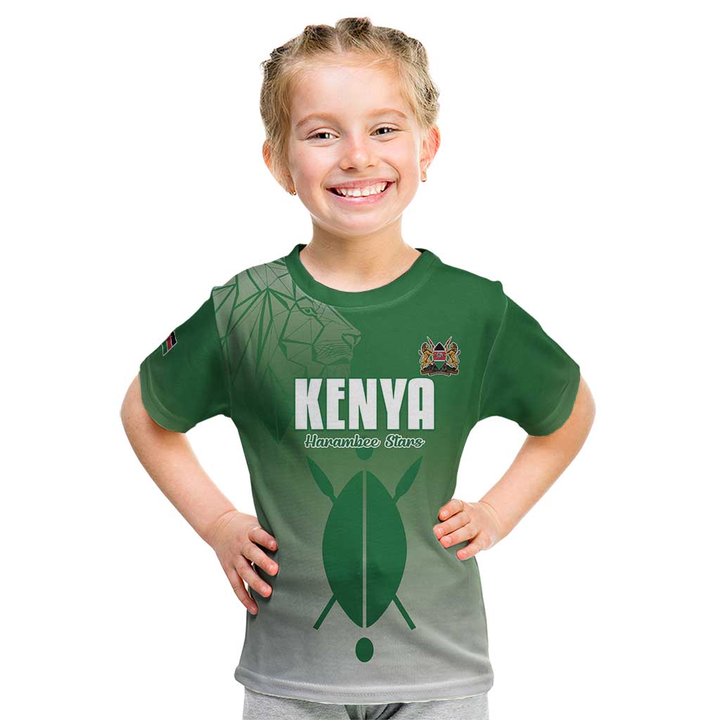 Custom Kenya Football Kid T Shirt Go Champions Harambee Stars - Wonder Print Shop
