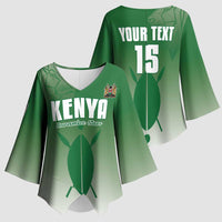 Custom Kenya Football Kimono Sleeve Blouse Go Champions Harambee Stars - Wonder Print Shop