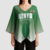 Custom Kenya Football Kimono Sleeve Blouse Go Champions Harambee Stars - Wonder Print Shop