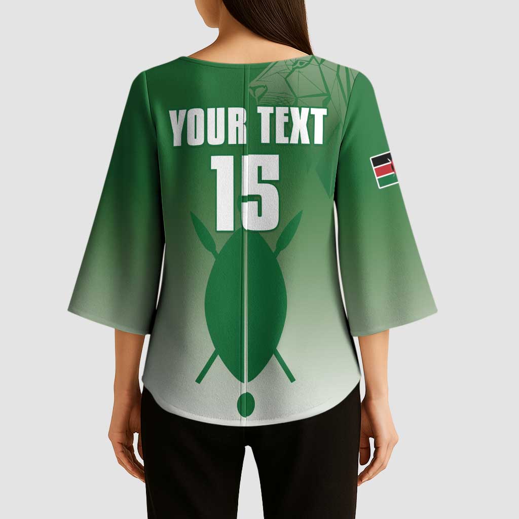 Custom Kenya Football Kimono Sleeve Blouse Go Champions Harambee Stars - Wonder Print Shop