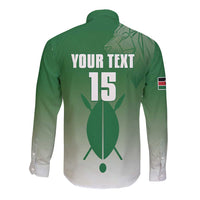 Custom Kenya Football Long Sleeve Button Shirt Go Champions Harambee Stars - Wonder Print Shop