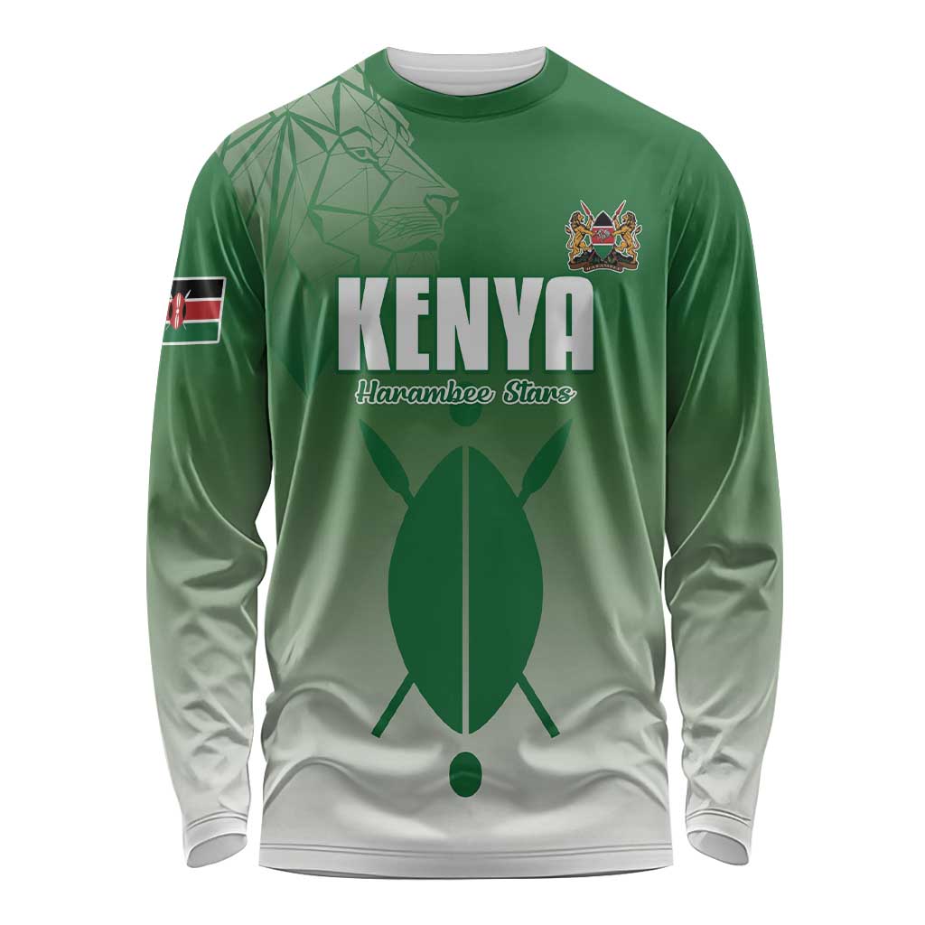 Custom Kenya Football Long Sleeve Shirt Go Champions Harambee Stars - Wonder Print Shop