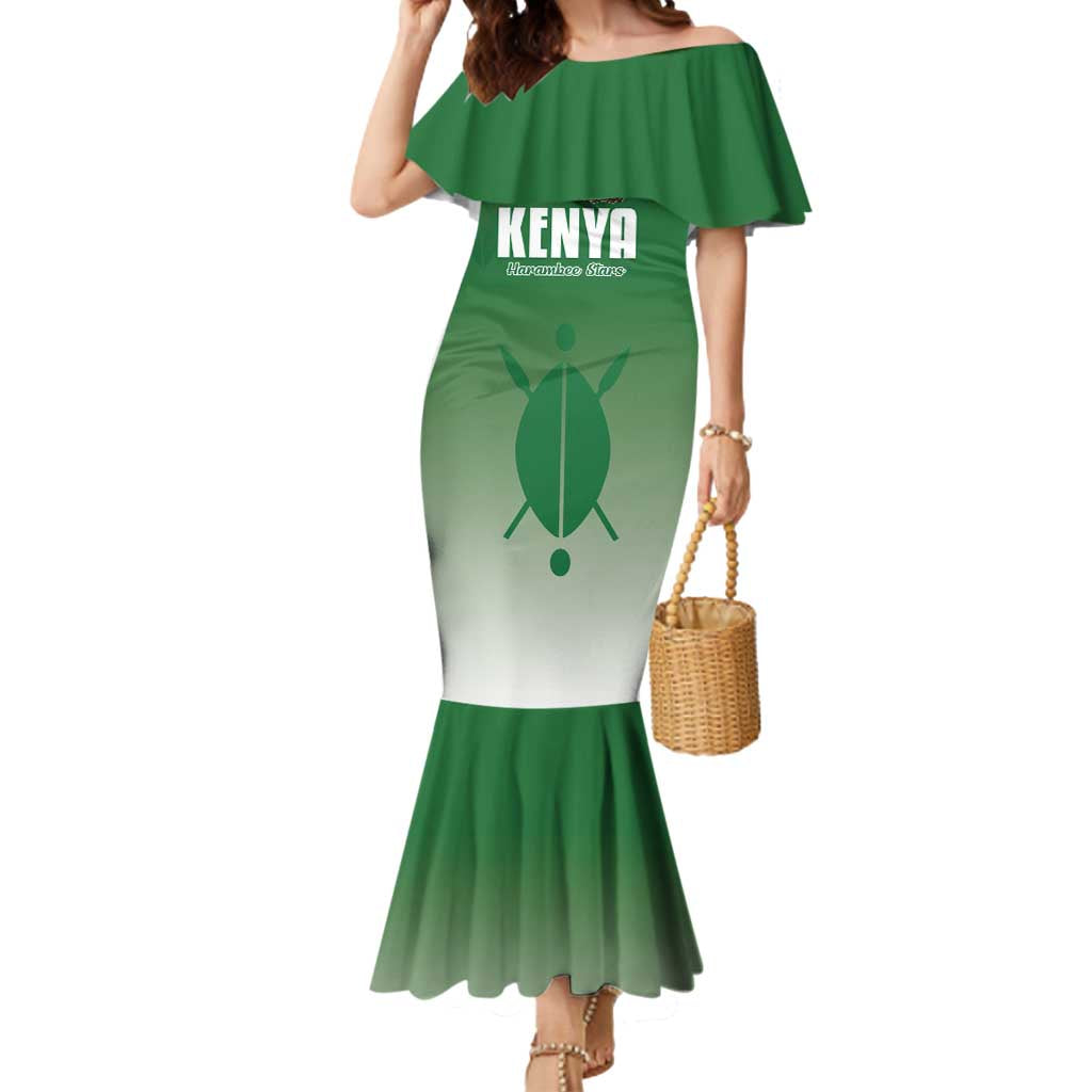 Custom Kenya Football Mermaid Dress Go Champions Harambee Stars - Wonder Print Shop
