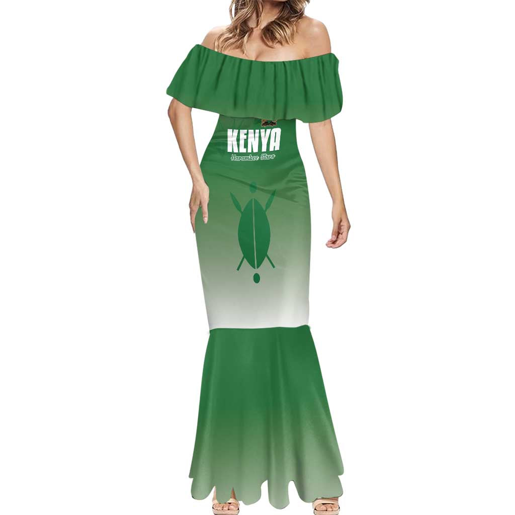 Custom Kenya Football Mermaid Dress Go Champions Harambee Stars - Wonder Print Shop