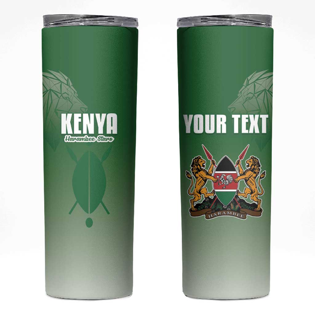 Custom Kenya Football Skinny Tumbler Go Champions Harambee Stars - Wonder Print Shop