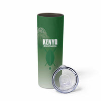 Custom Kenya Football Skinny Tumbler Go Champions Harambee Stars - Wonder Print Shop