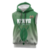 Custom Kenya Football Sleeveless Hoodie Go Champions Harambee Stars - Wonder Print Shop