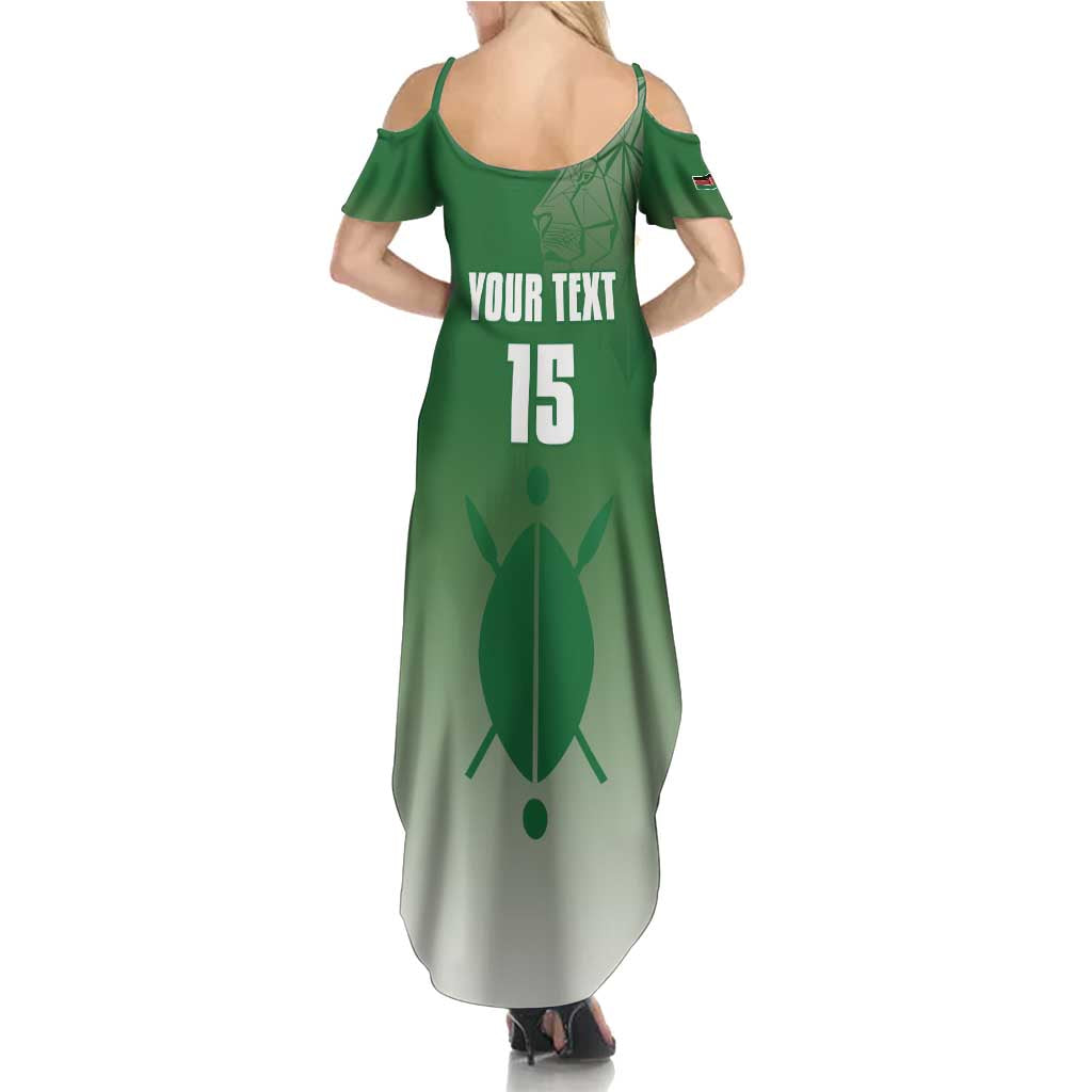 Custom Kenya Football Summer Maxi Dress Go Champions Harambee Stars - Wonder Print Shop