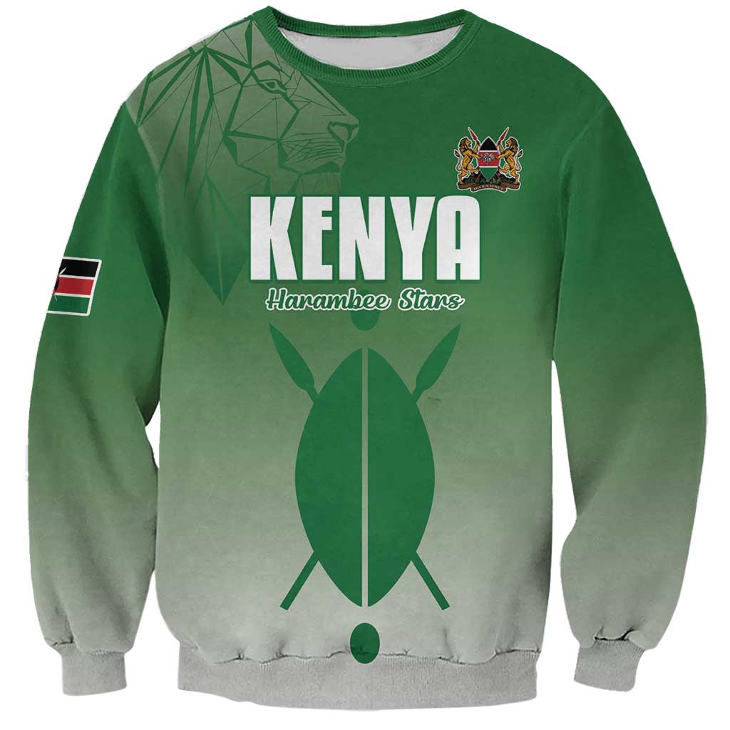 Custom Kenya Football Sweatshirt Go Champions Harambee Stars - Wonder Print Shop
