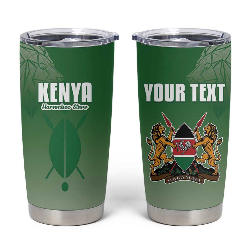 Custom Kenya Football Tumbler Cup Go Champions Harambee Stars - Wonder Print Shop