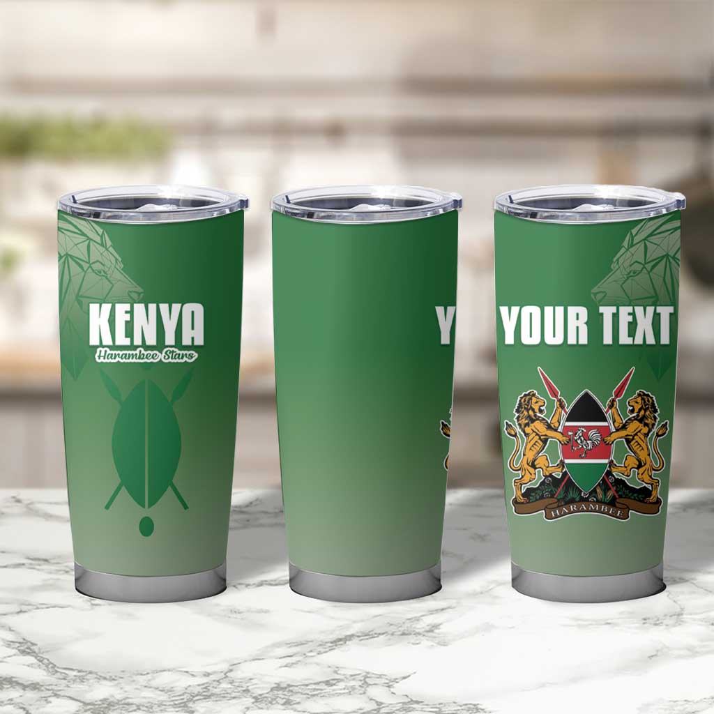Custom Kenya Football Tumbler Cup Go Champions Harambee Stars - Wonder Print Shop