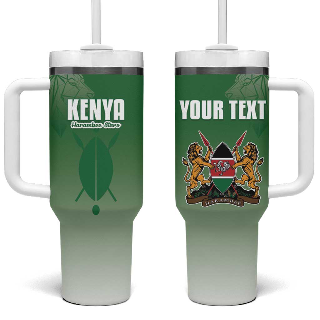 Custom Kenya Football Tumbler With Handle Go Champions Harambee Stars - Wonder Print Shop