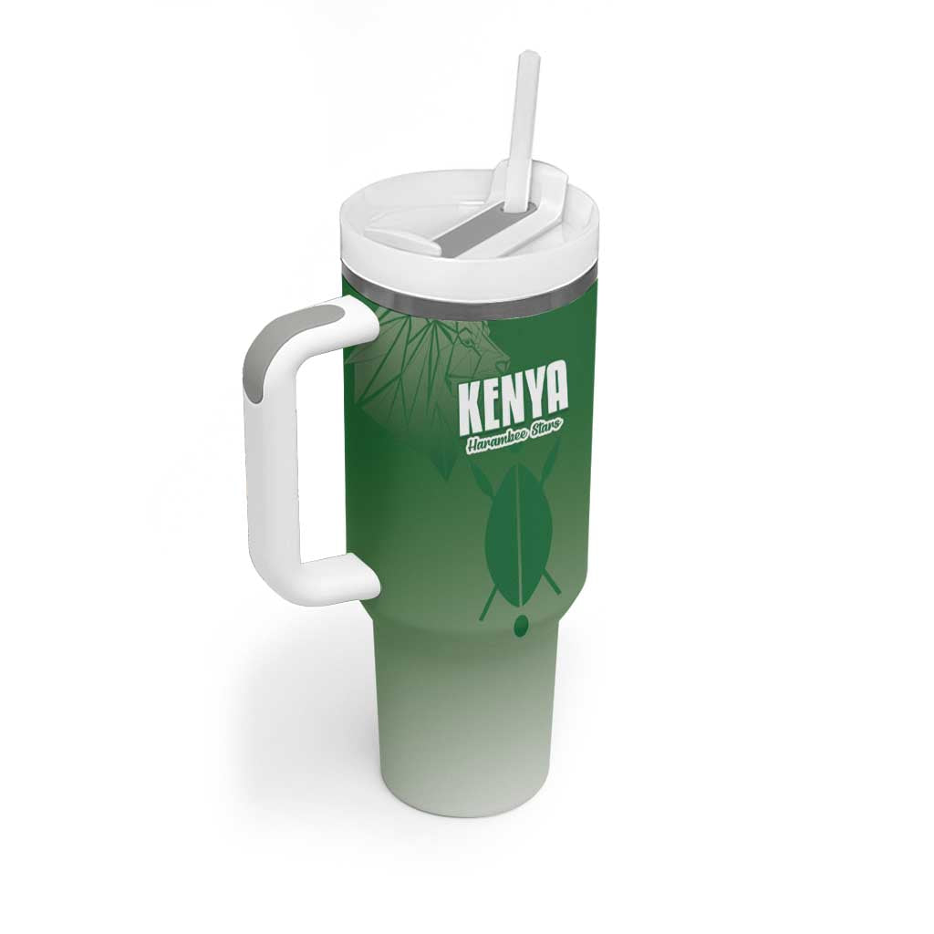 Custom Kenya Football Tumbler With Handle Go Champions Harambee Stars - Wonder Print Shop