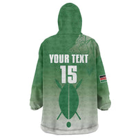 Custom Kenya Football Wearable Blanket Hoodie Go Champions Harambee Stars - Wonder Print Shop