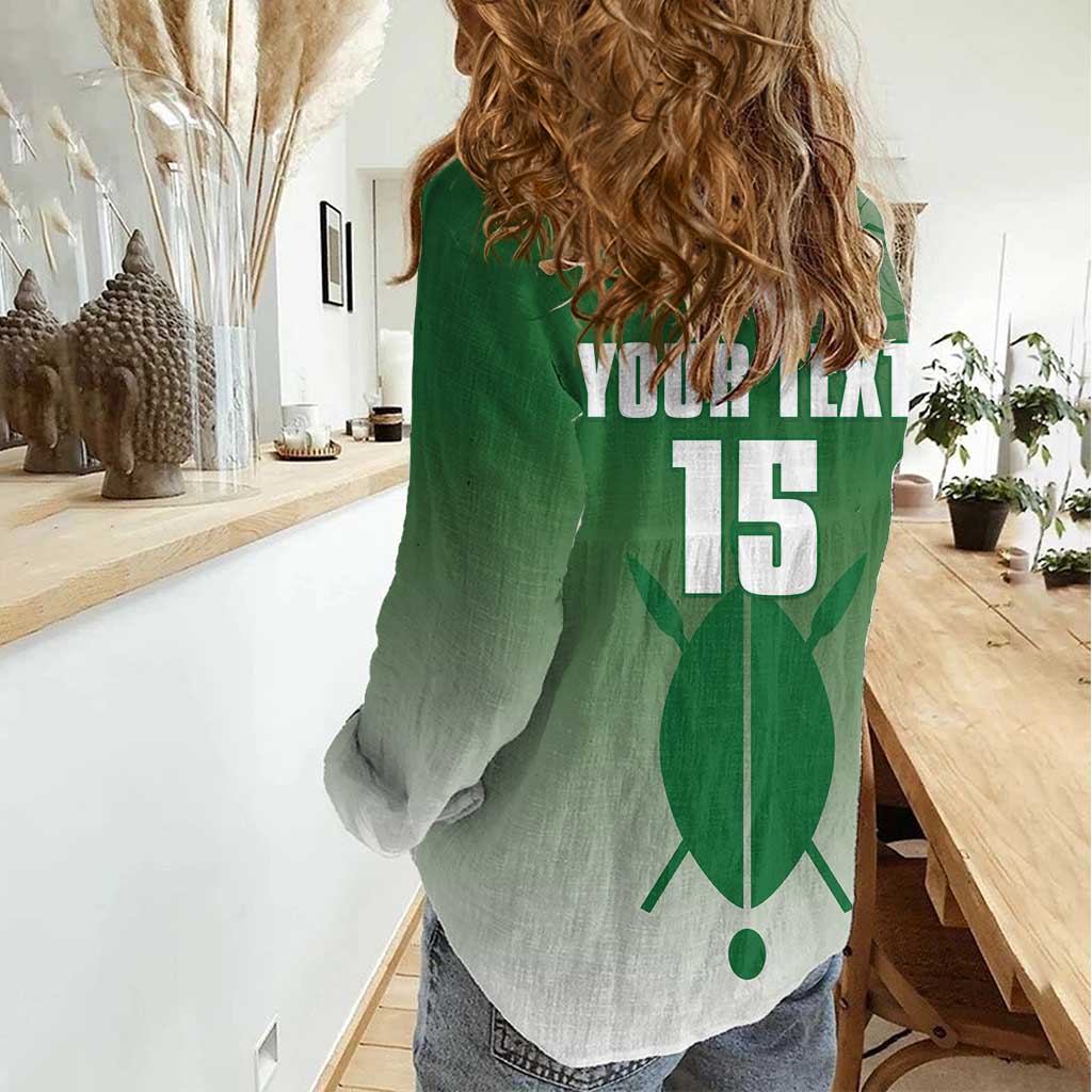 Custom Kenya Football Women Casual Shirt Go Champions Harambee Stars - Wonder Print Shop