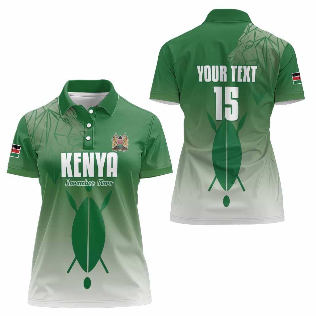 Custom Kenya Football Women Polo Shirt Go Champions Harambee Stars - Wonder Print Shop