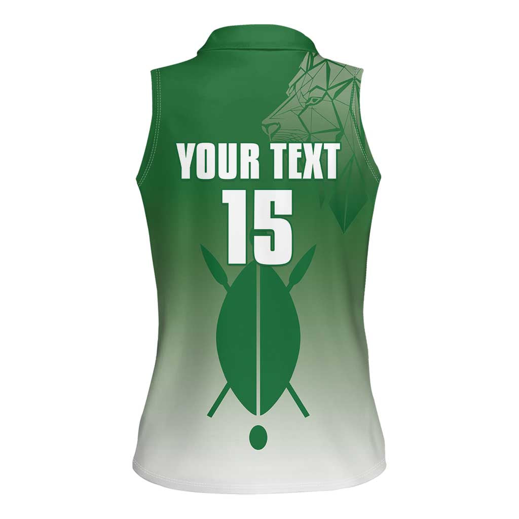 Custom Kenya Football Women Sleeveless Polo Shirt Go Champions Harambee Stars - Wonder Print Shop