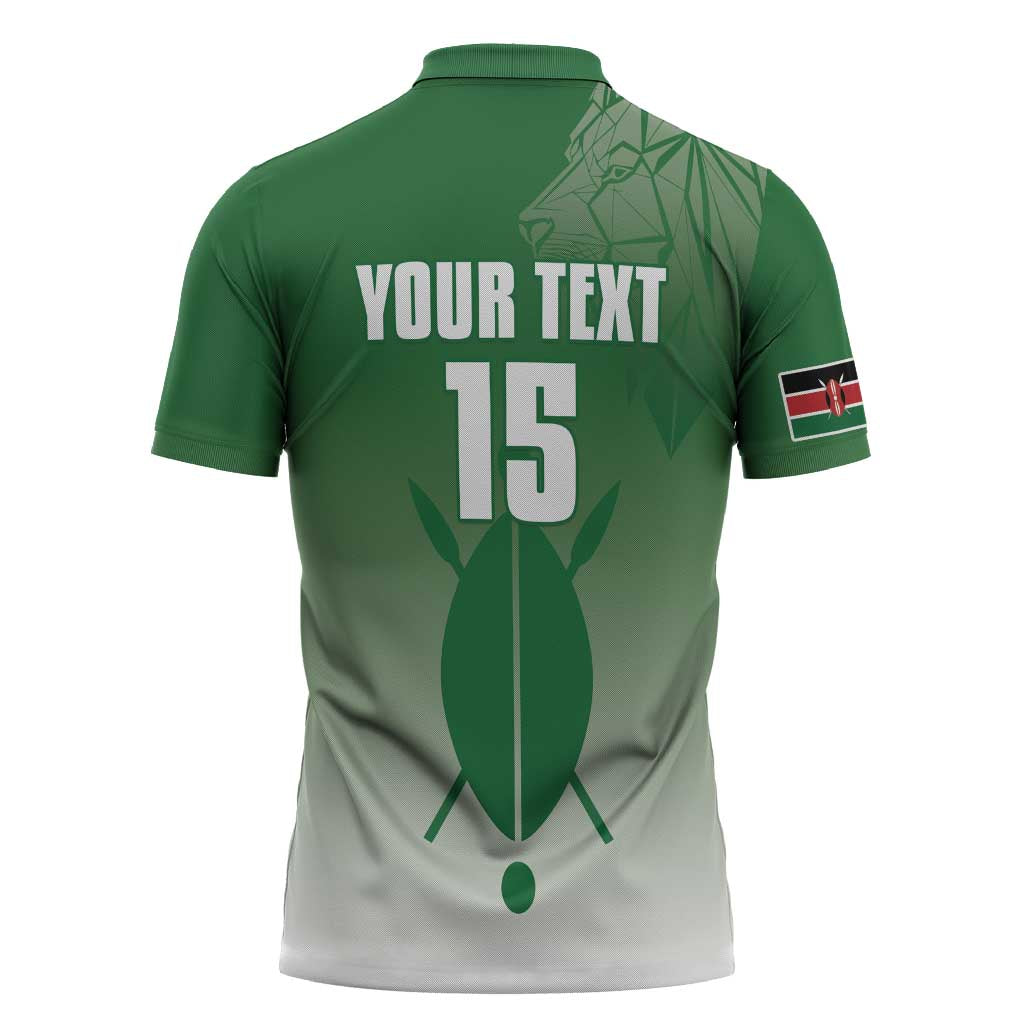 Custom Kenya Football Zipper Polo Shirt Go Champions Harambee Stars - Wonder Print Shop